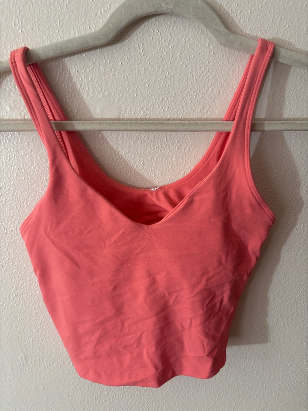 lululemon athletica Coral Peach Cropped Performance Tank